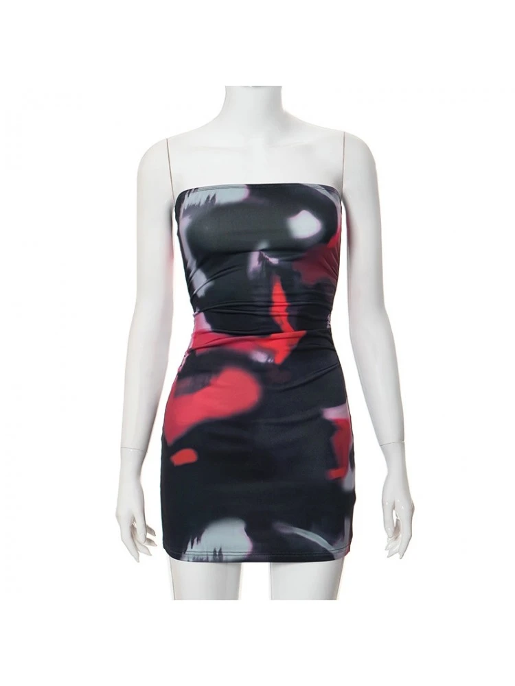Colorblock Strapless Fitted Mini Dress 10 Colorblock Strapless Fitted Mini Dress - Image 8