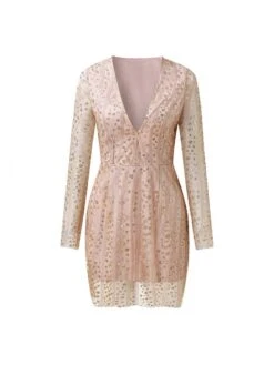 Hotfix Rhinestones Mid-rise Fitted Long Sleeve Dresses 11 Hotfix Rhinestones Mid-rise Fitted Long Sleeve Dresses -Define Your Shop P 20240109173007189 332