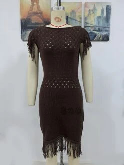 Fringe Patchwork Knitting Dresses -Define Your Shop P 20240125151938908 803