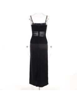 Patchwork Boat Neck Skinny Sleeveless Maxi Dresses -Define Your Shop P 20240130164016208 160