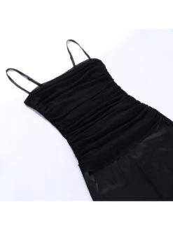 Patchwork Boat Neck Skinny Sleeveless Maxi Dresses -Define Your Shop P 20240130164016817 175