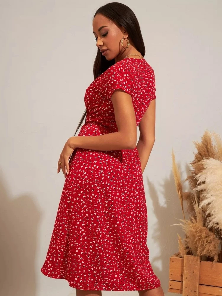 Lace Up High Rise Bodycon Short Sleeve Dress 6 Lace Up High Rise Bodycon Short Sleeve Dress - Image 4