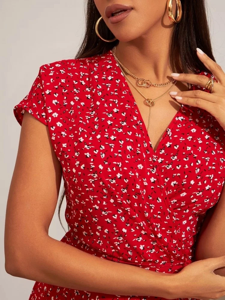 Lace Up High Rise Bodycon Short Sleeve Dress 10 Lace Up High Rise Bodycon Short Sleeve Dress - Image 8