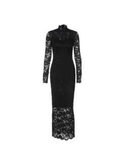 Lace Panel Mid-rise Long Sleeves Maxi Dresses -Define Your Shop P 20240226163013719 658