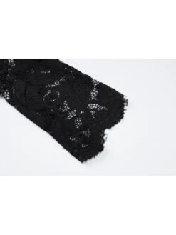 Lace Panel Mid-rise Long Sleeves Maxi Dresses -Define Your Shop P 20240226163017026 858