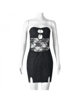 Cutouts Perspective Lace Strapless Dresses -Define Your Shop P 20240227105020954 683