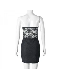 Cutouts Perspective Lace Strapless Dresses -Define Your Shop P 20240227105022236 302