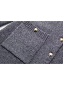 Patchwork Single Breasted Long Sleeves Knitting Dress -Define Your Shop P 20240305153507187 339