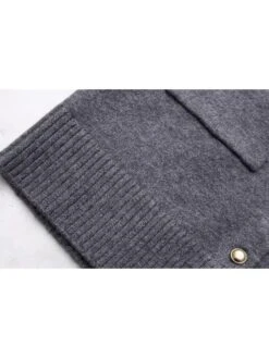 Patchwork Single Breasted Long Sleeves Knitting Dress -Define Your Shop P 20240305153508990 795