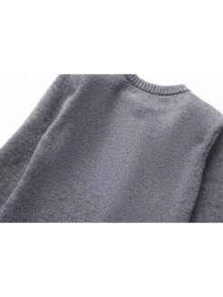 Patchwork Single Breasted Long Sleeves Knitting Dress -Define Your Shop P 20240305153512531 315