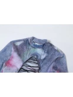 See Through Cutout Bodycon Long Sleeves Maxi Dress -Define Your Shop P 20240306082506584 623