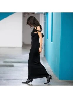 Inclined Shoulder Short Sleeve Maxi Dress -Define Your Shop P 20240320111003902 626