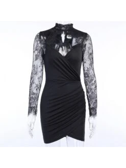 Patchwork Lace High Rise Long Sleeves Dress 29 Patchwork Lace High Rise Long Sleeves Dress -Define Your Shop P 20240321163007785 630