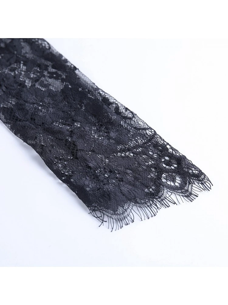 Patchwork Lace High Rise Long Sleeves Dress 16 Patchwork Lace High Rise Long Sleeves Dress - Image 14