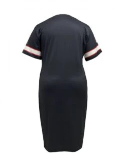 Letter Print V Neck Short Sleeve Dress 13 Letter Print V Neck Short Sleeve Dress -Define Your Shop P 20240325101013250 607