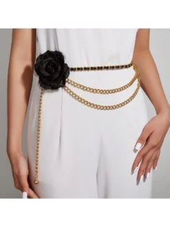 Flower Metal Chain Clothing Accessories Belt