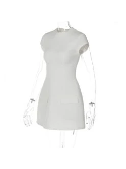 Mock Neck Bodycon Cap Sleeve Dress -Define Your Shop P 20240416140025810 355