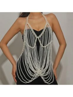 Faux Pearl Weave Accessories Body Chain -Define Your Shop P 20240416162507294 414