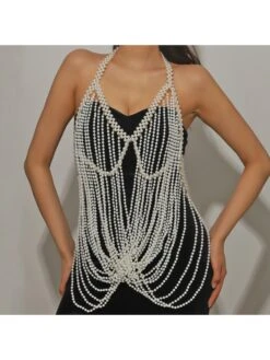Faux Pearl Weave Accessories Body Chain -Define Your Shop P 20240416162508050 732