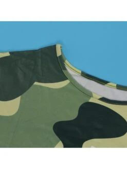 Patchwork High Rise Loose Short Sleeve Dress