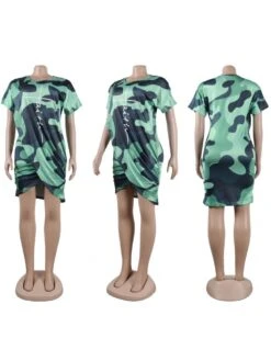 Patchwork High Rise Loose Short Sleeve Dress 10 Patchwork High Rise Loose Short Sleeve Dress -Define Your Shop P 20240417111009163 837