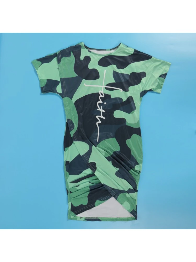 Patchwork High Rise Loose Short Sleeve Dress 6 Patchwork High Rise Loose Short Sleeve Dress - Image 4