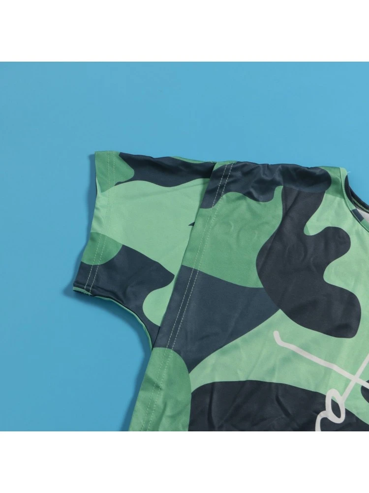 Patchwork High Rise Loose Short Sleeve Dress 7 Patchwork High Rise Loose Short Sleeve Dress - Image 5