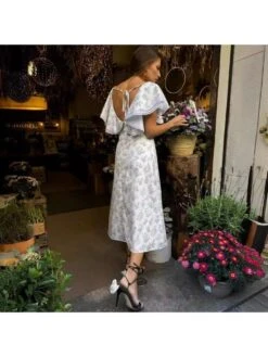 Ruffle V Neck Backless Dress 16 Ruffle V Neck Backless Dress -Define Your Shop P 20240419154003641 645