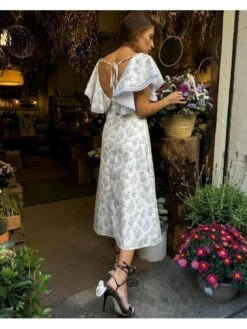 Ruffle V Neck Backless Dress 21 Ruffle V Neck Backless Dress -Define Your Shop P 20240419154007866 508