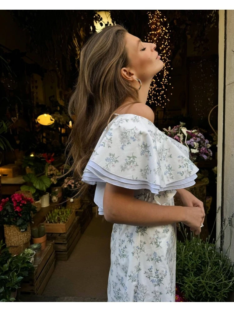 Ruffle V Neck Backless Dress 13 Ruffle V Neck Backless Dress - Image 11