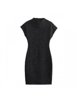 Patchwork Knitting Fitted Sleeveless Dresses