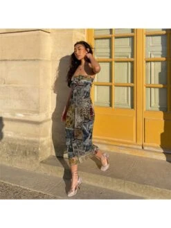 Strapless Sleeveless High Rise Sleeveless Dresses -Define Your Shop P 20240423172503684 788