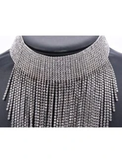 Rhinestone Fringe Necklace -Define Your Shop P 20240425114008159 117