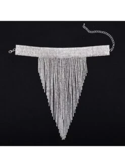 Rhinestone Fringe Necklace -Define Your Shop P 20240425114009524 180