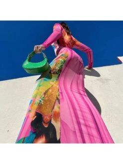 Print Stand Collar Long Sleeve Dress -Define Your Shop P 20240506101505042 610