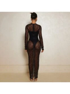 Patchwork Lace See Through Long Sleeves Dress 16 Patchwork Lace See Through Long Sleeves Dress -Define Your Shop P 20240506111527006 868