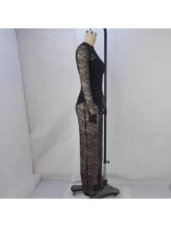 Patchwork Lace See Through Long Sleeves Dress 22 Patchwork Lace See Through Long Sleeves Dress -Define Your Shop P 20240506111530036 265