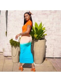 Colorblock Hollow Out Short Sleeve Dress 16 Colorblock Hollow Out Short Sleeve Dress -Define Your Shop P 20240506142003173 661