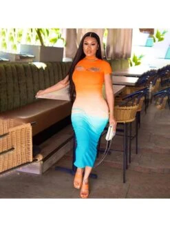 Colorblock Hollow Out Short Sleeve Dress 18 Colorblock Hollow Out Short Sleeve Dress -Define Your Shop P 20240506142004208 972