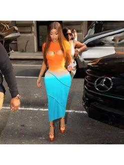 Colorblock Hollow Out Short Sleeve Dress 19 Colorblock Hollow Out Short Sleeve Dress -Define Your Shop P 20240506142004654 859