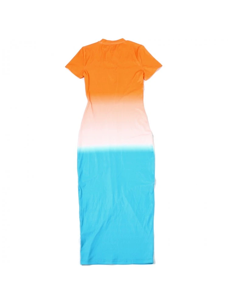 Colorblock Hollow Out Short Sleeve Dress 14 Colorblock Hollow Out Short Sleeve Dress - Image 12