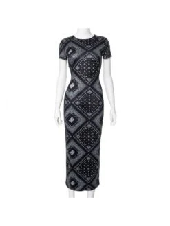 Print Crewneck High Rise Short Sleeve Dress 24 Print Crewneck High Rise Short Sleeve Dress -Define Your Shop P 20240506154506579 161