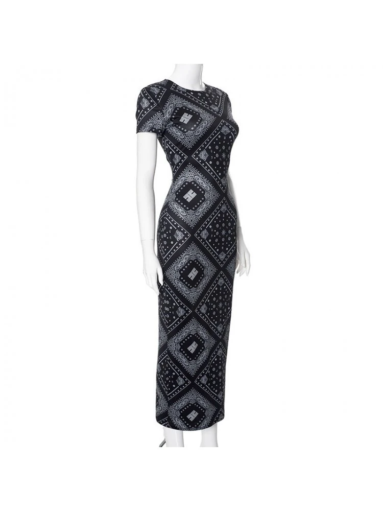 Print Crewneck High Rise Short Sleeve Dress 11 Print Crewneck High Rise Short Sleeve Dress - Image 9