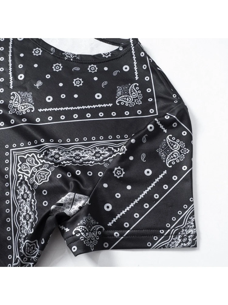 Print Crewneck High Rise Short Sleeve Dress 14 Print Crewneck High Rise Short Sleeve Dress - Image 12