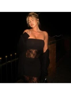 Lace See Through Strapless Maxi Dress 19 Lace See Through Strapless Maxi Dress -Define Your Shop P 20240506165020537 211