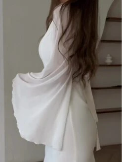 See Through Solid Color V Neck Dress -Define Your Shop P 20240508140011280 111