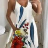 Printed Sleeveless Loose Sleeveless Dresses