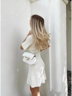 Knitting A-line Single Breasted Short Sleeve Dress 18 Knitting A-line Single Breasted Short Sleeve Dress -Define Your Shop P 20240509100010978 236