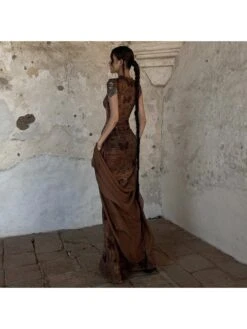 Printed Metal Ring Sleeveless Dress -Define Your Shop P 20240509152021093 190