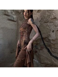 Printed Metal Ring Sleeveless Dress -Define Your Shop P 20240509152022302 263